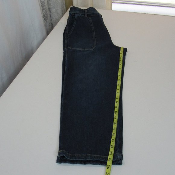 Time and Tru Women's Paperbag Belted Denim Jeans Size 12 - Picture 12 of 15